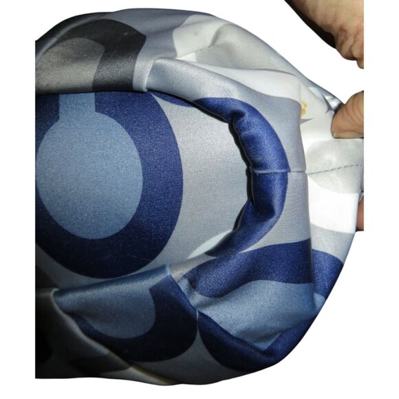 Coach 2010 Madison Clover Sophia Signature Logo Satchel Gray Sateen Leather - Picture 7 of 15